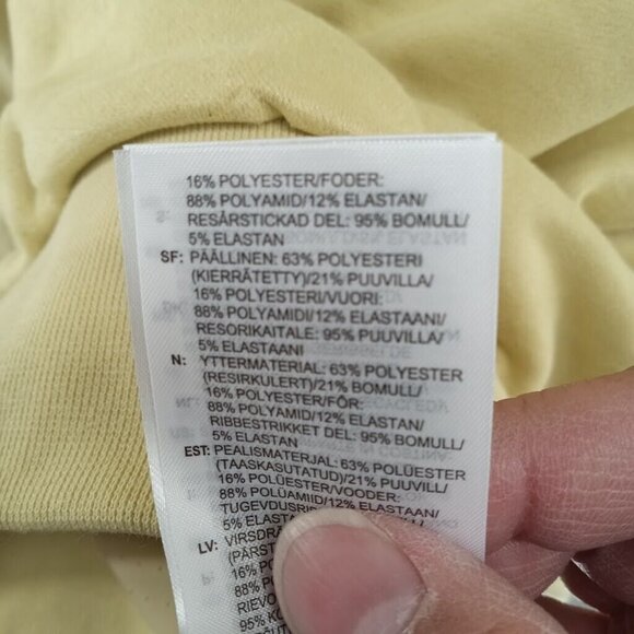 Adidas Sweatshirt Mens Large Yellow Halo Gold Sueded Hoodie Basketball Mesh Line - Picture 9 of 9